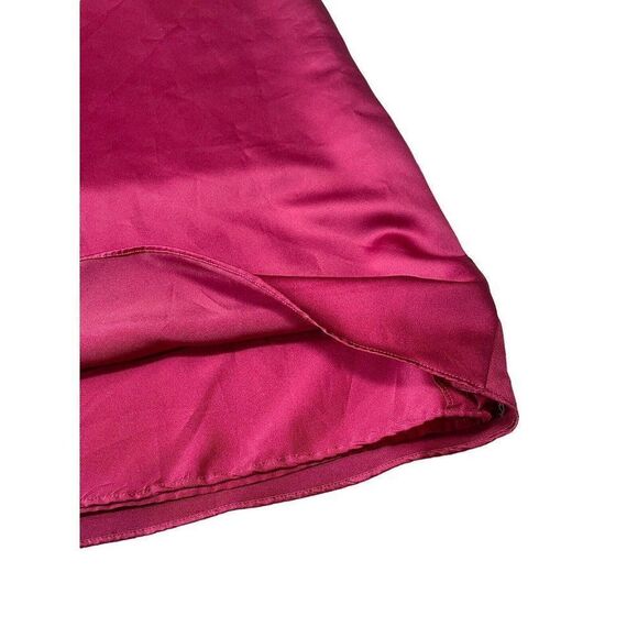 Vintage Maroon spagetti strap satin Formal Bridal long ball gown size 6 - Picture 7 of 10